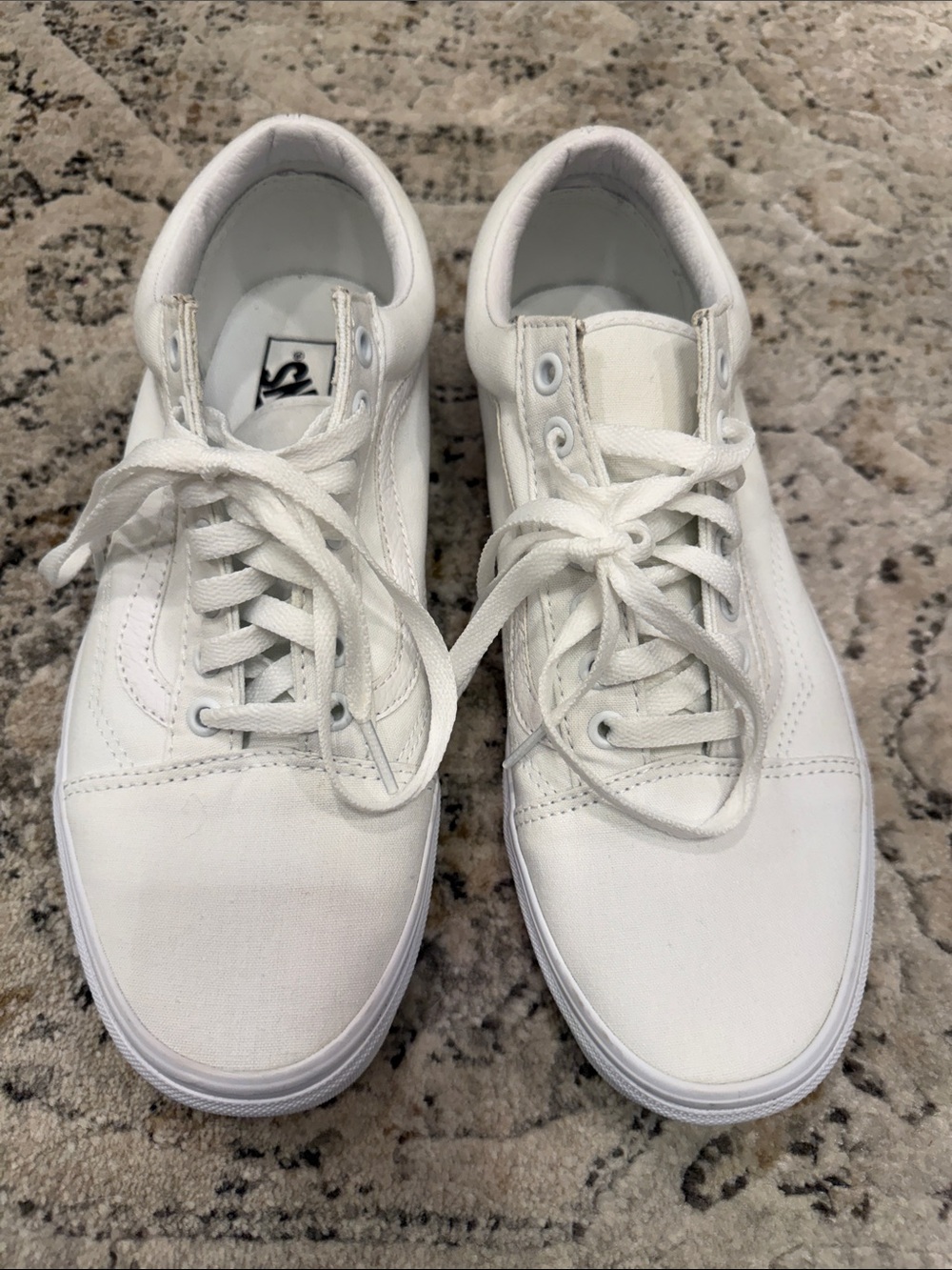 Vans White Low-Top Canvas Sneakers